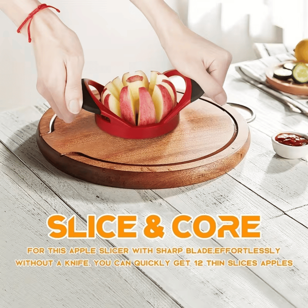 Apple Corer and Slicer with Anti-Slip Handle