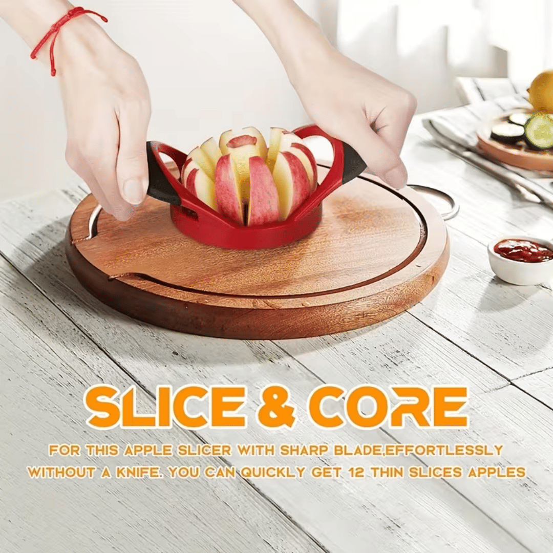 Apple Corer and Slicer with Anti-Slip Handle