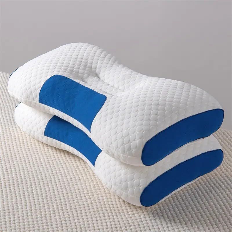 Knitted SPA Massage Neck Pillow – Ergonomic Cervical Support with Removable Cover