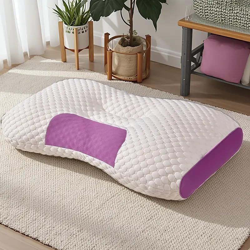 Knitted SPA Massage Neck Pillow – Ergonomic Cervical Support with Removable Cover