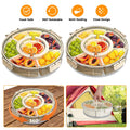 Rotating Divided Snack Tray with Lid and Handle