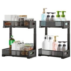 Two-Piece Adjustable Pull-Out Under-Sink Organizer