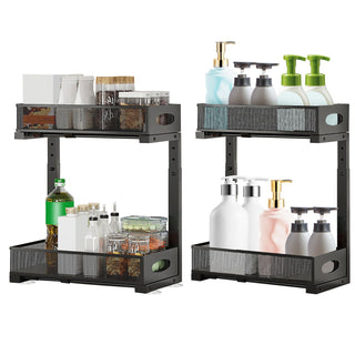 Two-Piece Adjustable Pull-Out Under-Sink Organizer