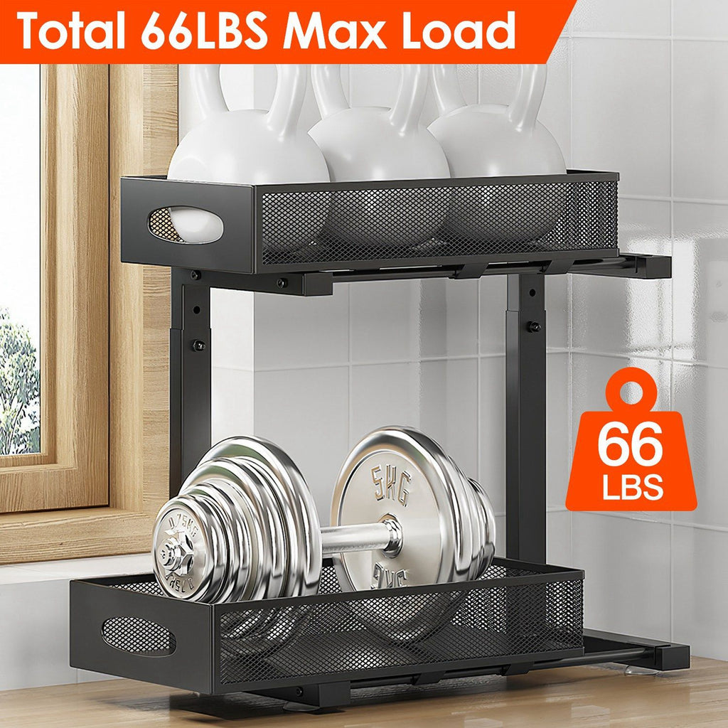 Two-Piece Adjustable Pull-Out Under-Sink Organizer