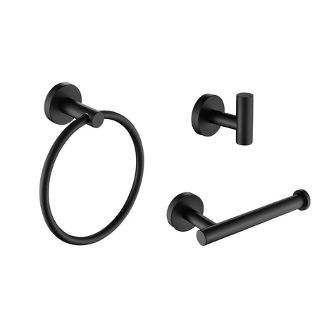 Modern Three-Piece Wall-Mounted Bathroom Hardware Set