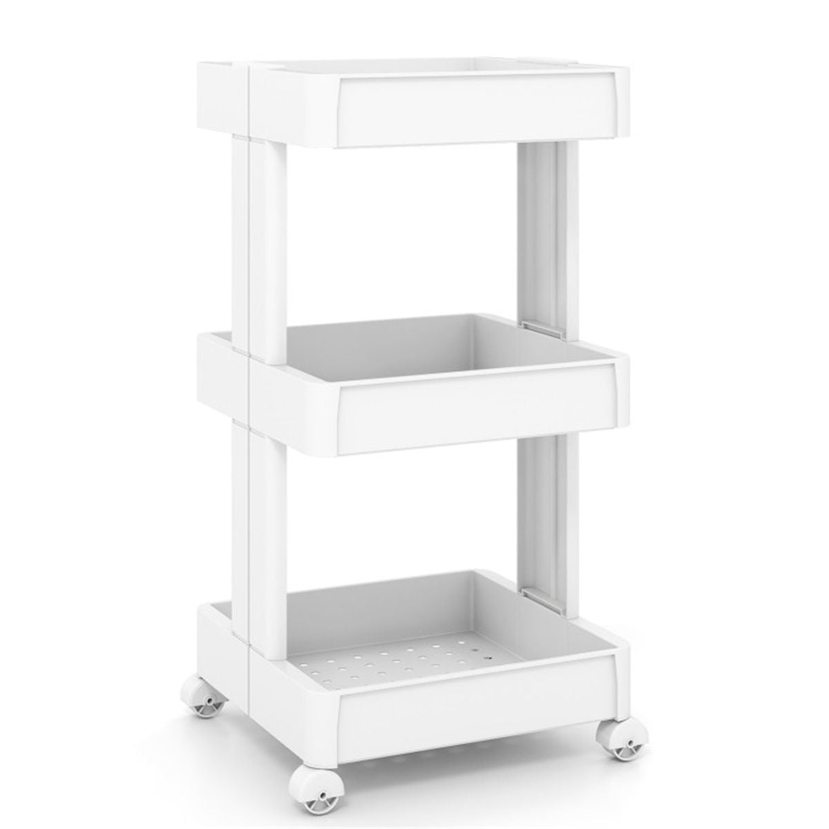 3-Tier DIY Rolling Utility Cart for Kitchen & Bathroom