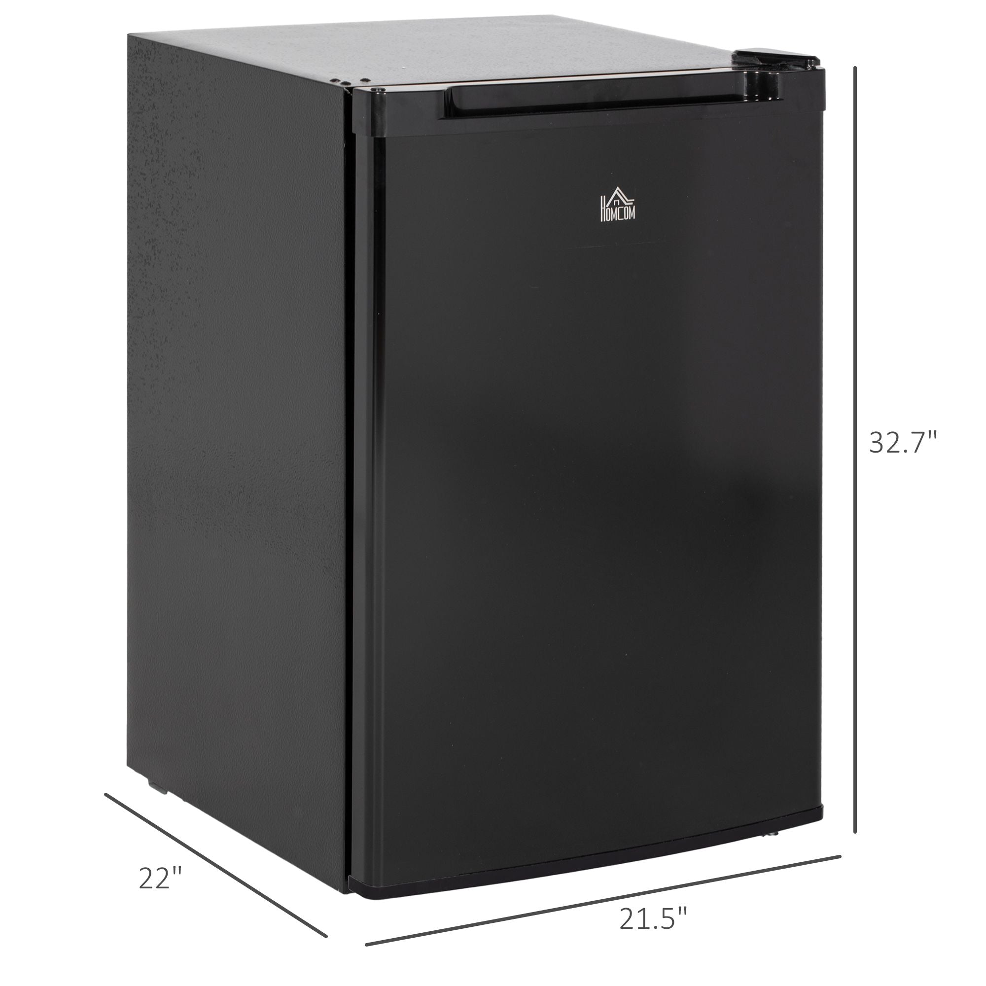 Compact Upright Freezer with Adjustable Thermostat and Reversible Door