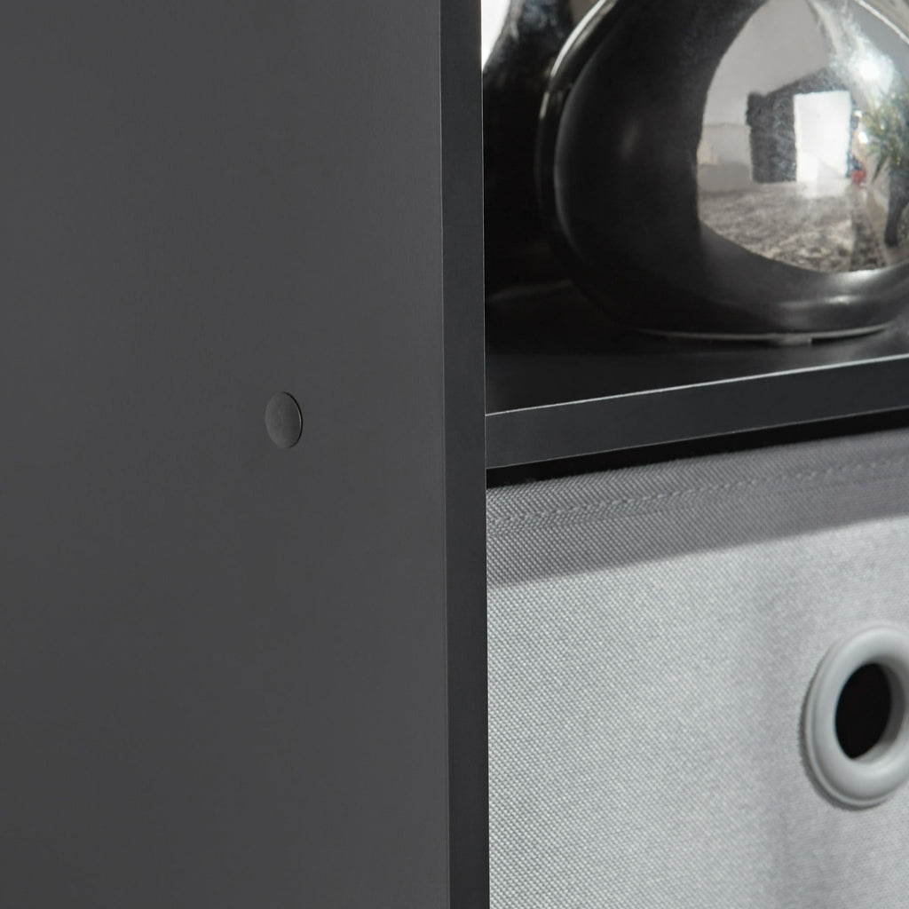 Black Three-Cube Organizer with Flexible Orientation
