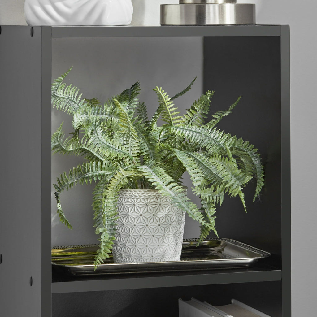 Black Three-Cube Organizer with Flexible Orientation