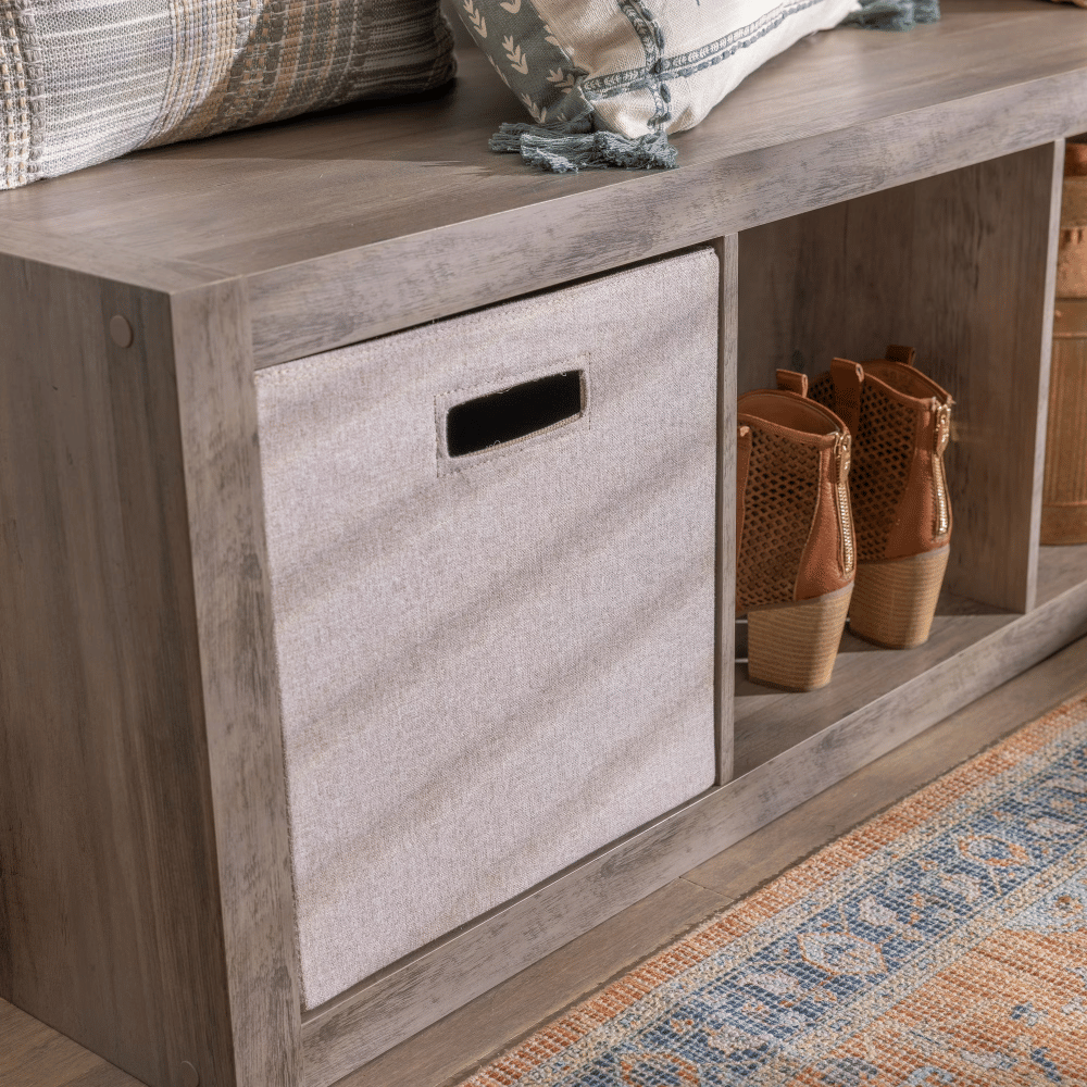 3 Cube Storage Organizer, Rustic Gray (Shipment from Walmart)