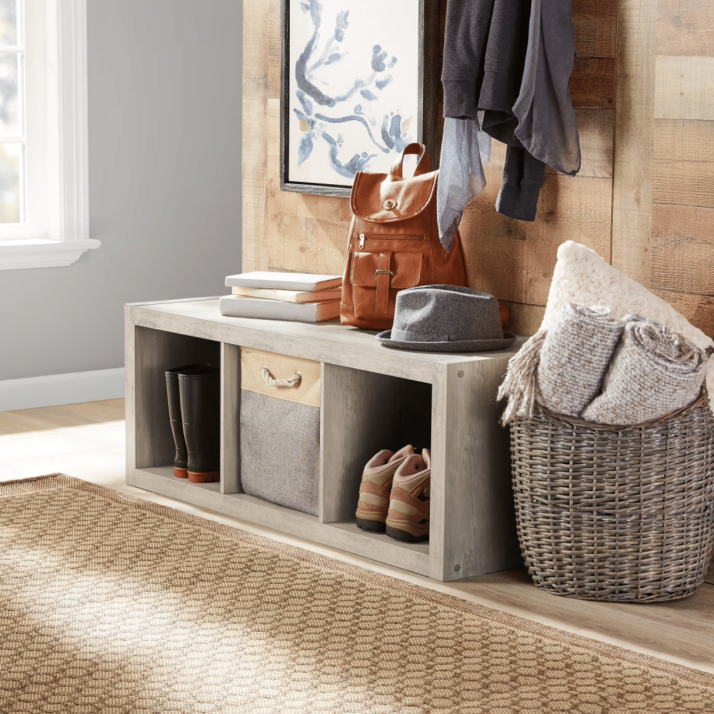 3 Cube Storage Organizer, Rustic Gray (Shipment from Walmart)