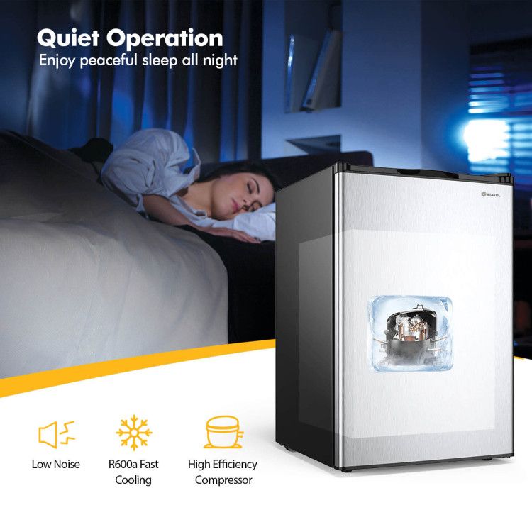 Compact Upright Freezer with Adjustable Interior Storage