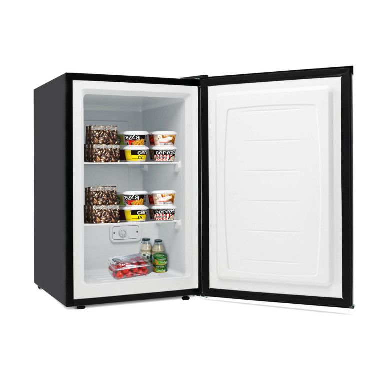 Compact Upright Freezer with Adjustable Interior Storage