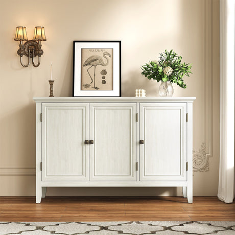 Bohemian Three-Door Buffet Cabinet with Adjustable Shelves
