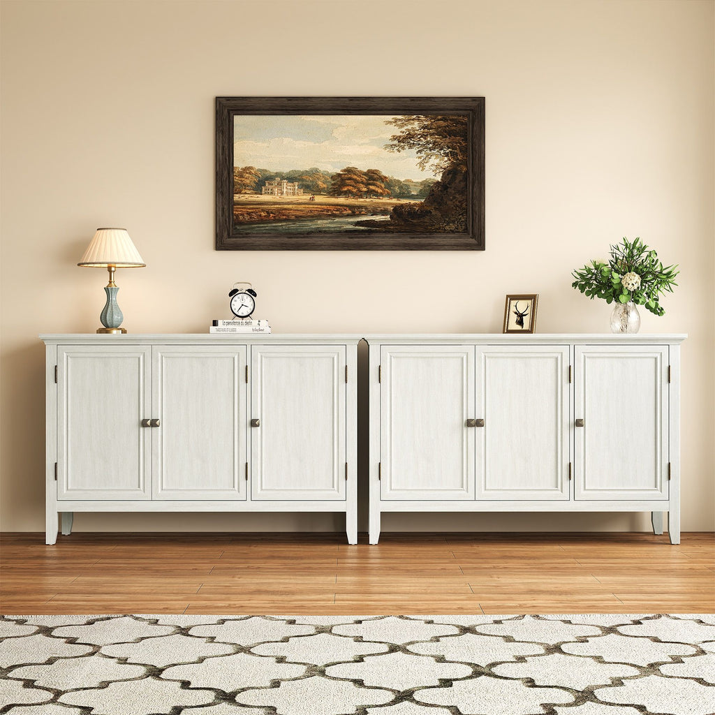Bohemian Three-Door Buffet Cabinet with Adjustable Shelves