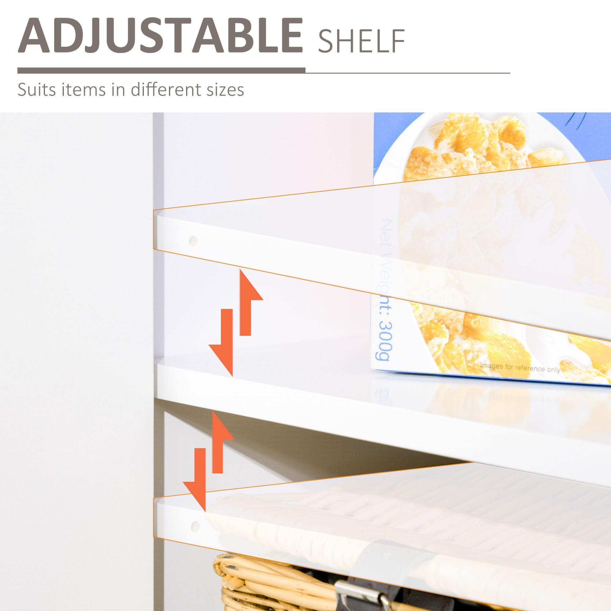 Compact Sideboard Buffet Cabinet with Chevron Pattern and Golden Legs