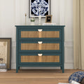 3 Drawer Cabinet,Natural rattan,American Furniture,Suitable for bedroom, living room