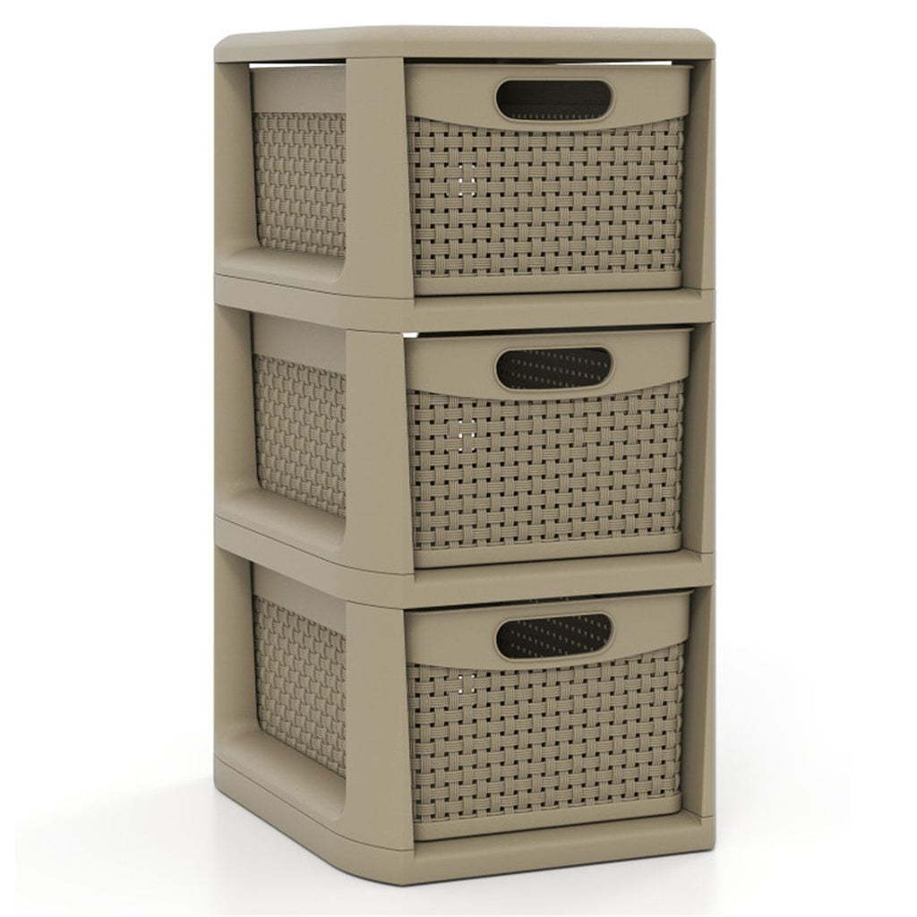 Slim Wicker-Look Drawer Organizer for Compact Spaces