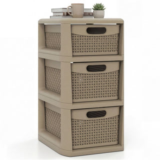 Slim Wicker-Look Drawer Organizer for Compact Spaces