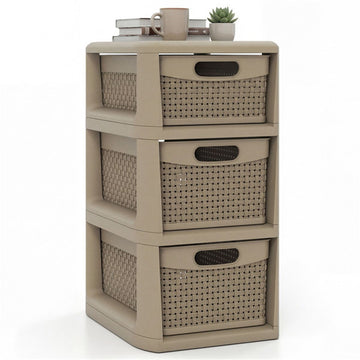 Slim Wicker-Look Drawer Organizer for Compact Spaces