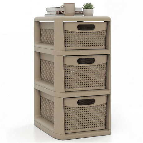 Slim Wicker-Look Drawer Organizer for Compact Spaces