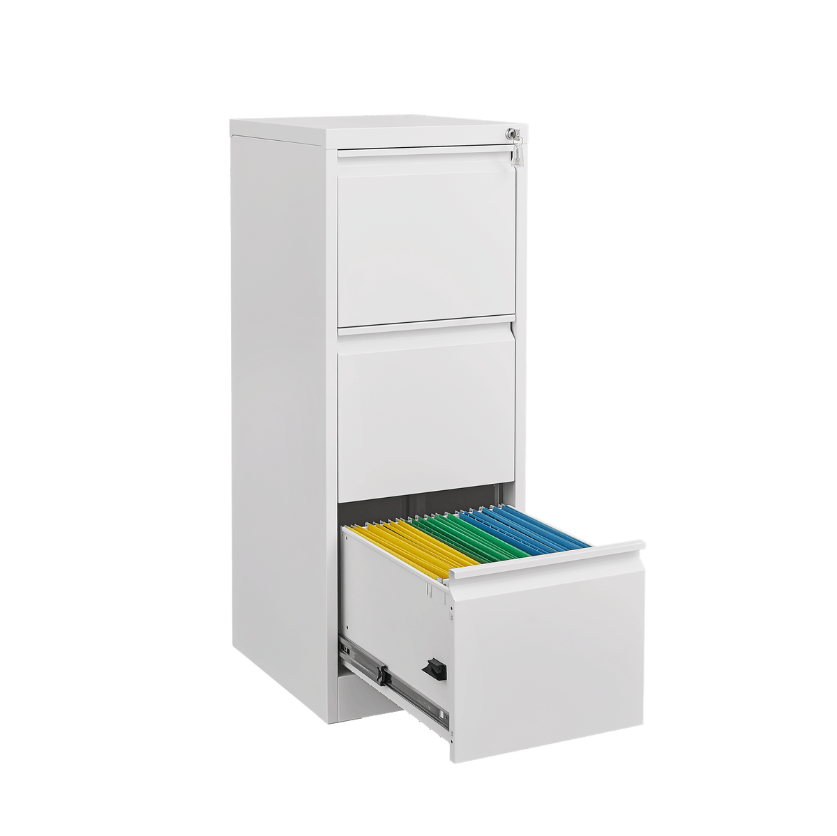 3-Drawer Locking Vertical File Cabinet for Home Office