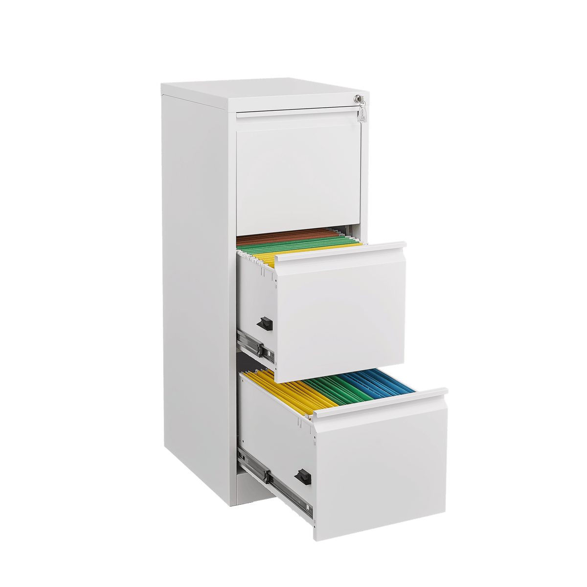 3-Drawer Locking Vertical File Cabinet for Home Office