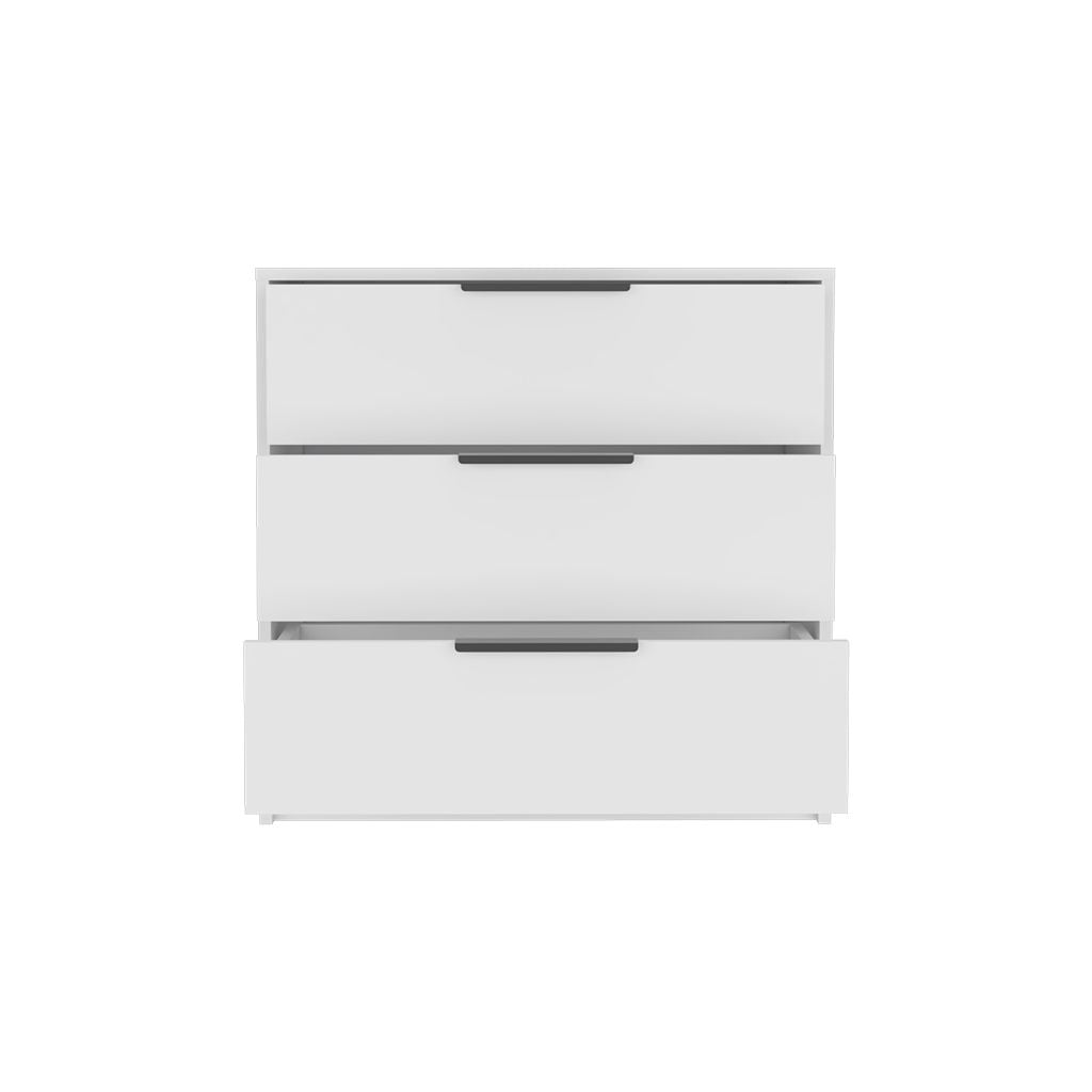 3 Drawers Dresser Maryland, Superior Top, White Finish