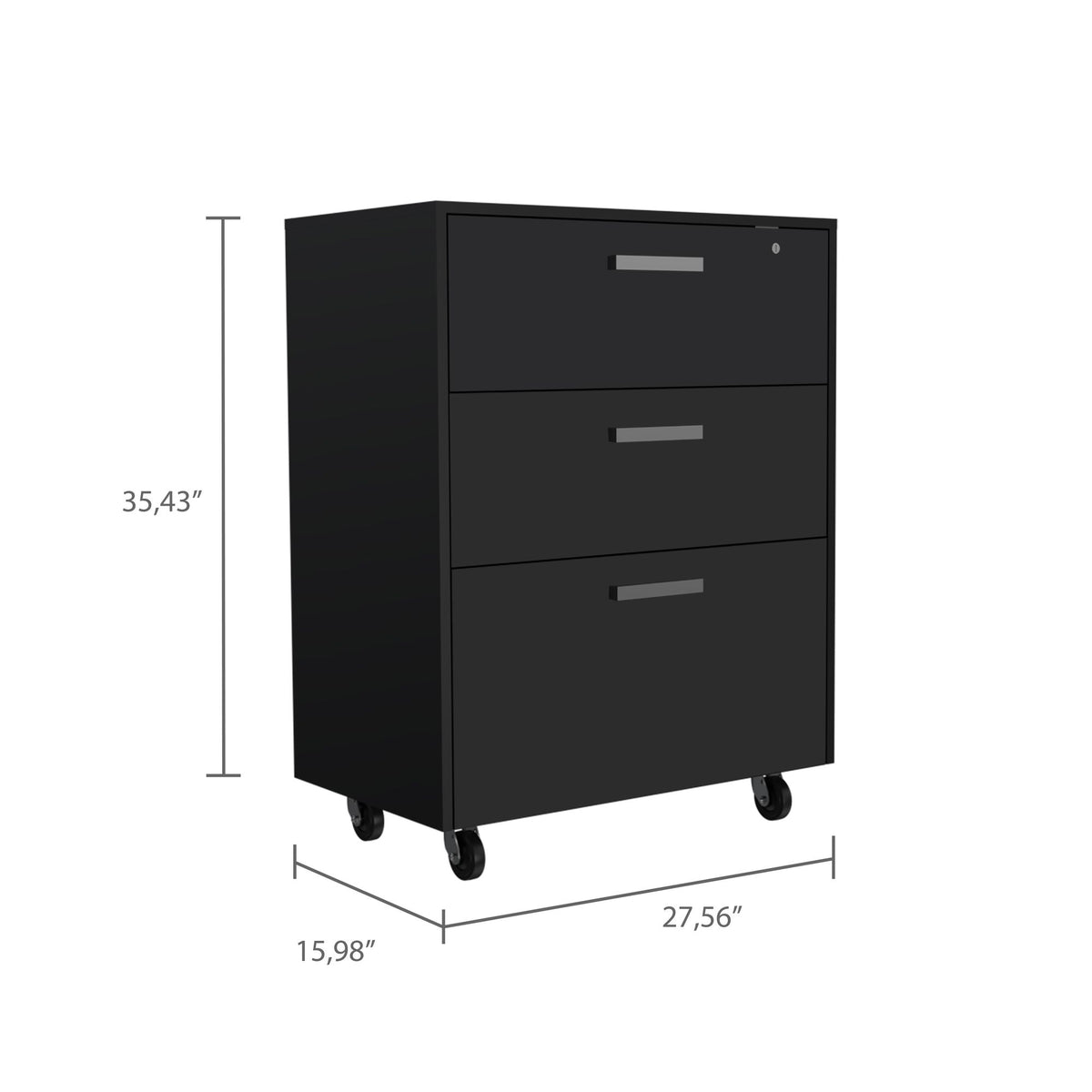 Lions Office Three-Drawer Mobile Cabinet