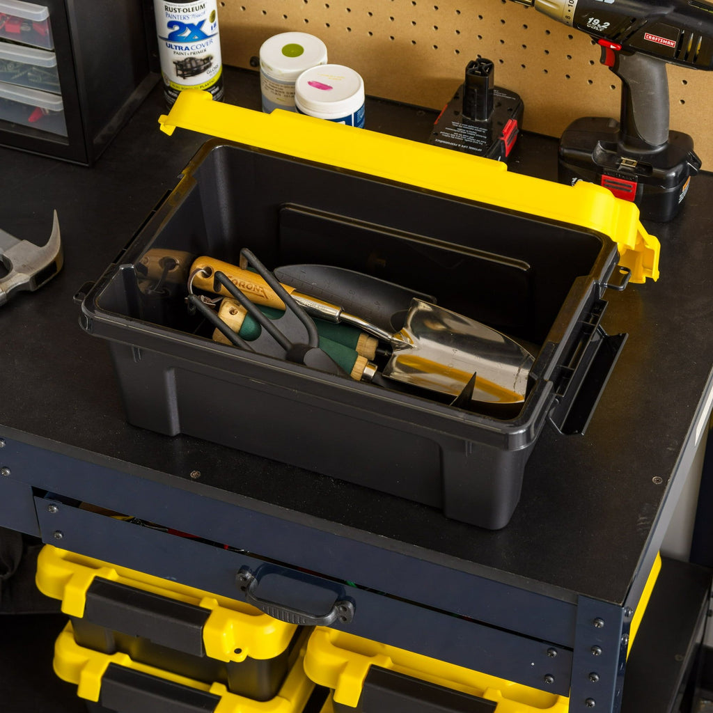 Stackable Latching Storage Bin Set