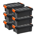 6-Pack 3-Gallon Stackable Storage Bins with Secure Latching Lids for Home Organization