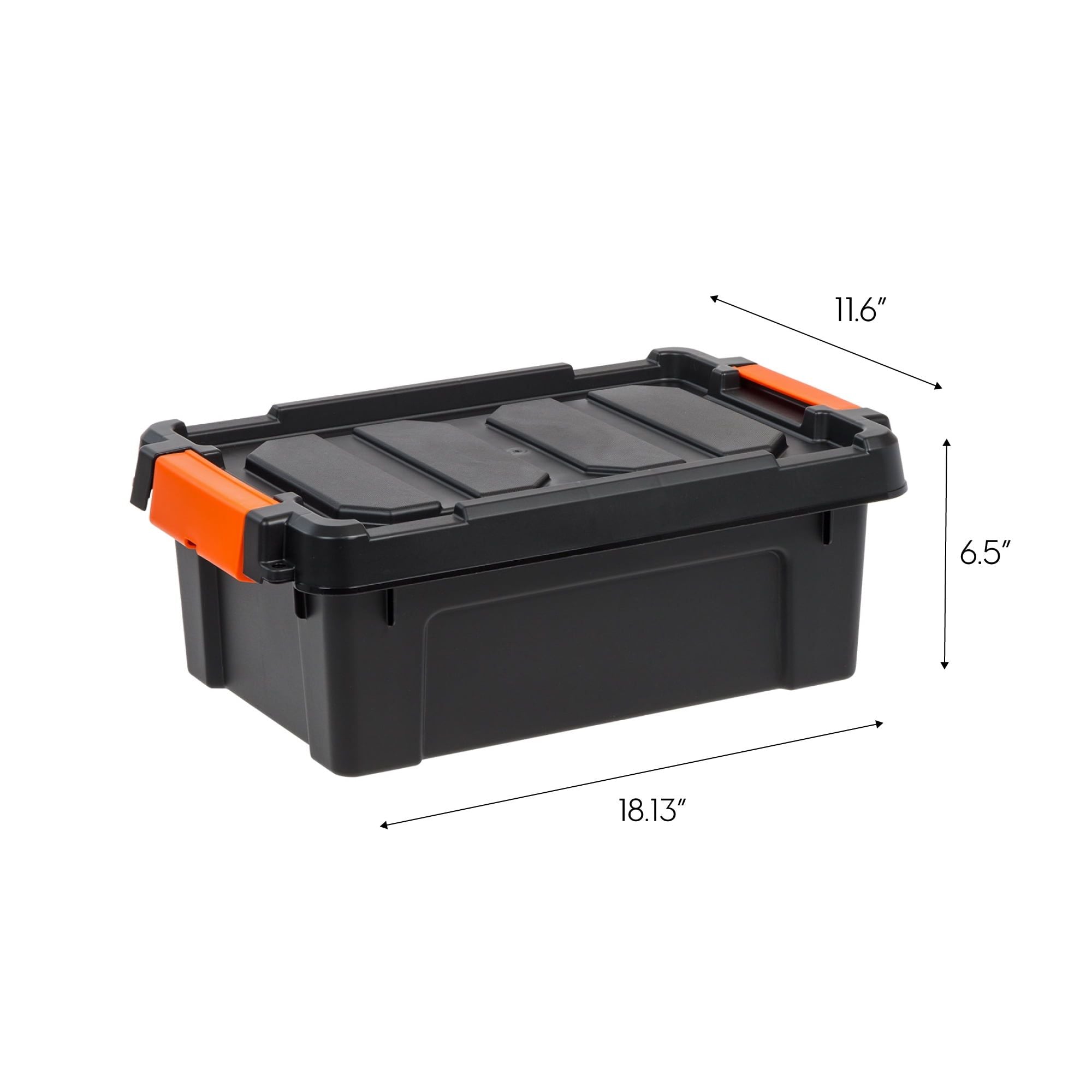 6-Pack 3-Gallon Stackable Storage Bins with Secure Latching Lids for Home Organization