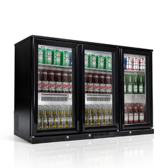 Premium 3-Door Glass Back Bar Refrigerator with COPELAND Digital Control