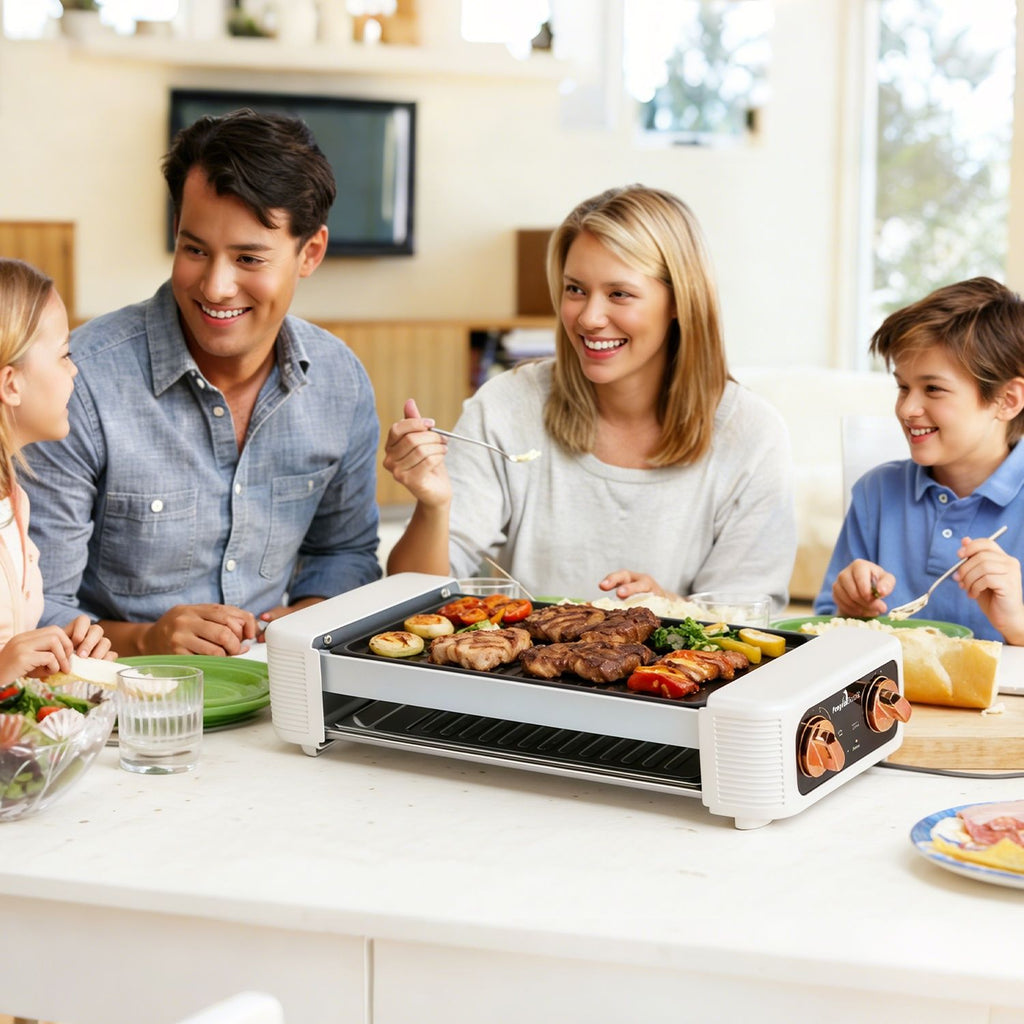3-in-1 Electric Hot Dog Roller, Grill, and Flat Griddle