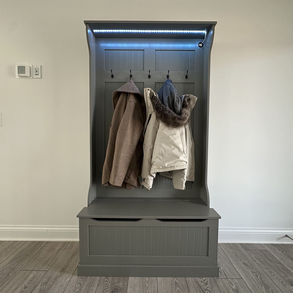 3-in-1 Hall Tree Bench with Coat Rack and Shoe Storage