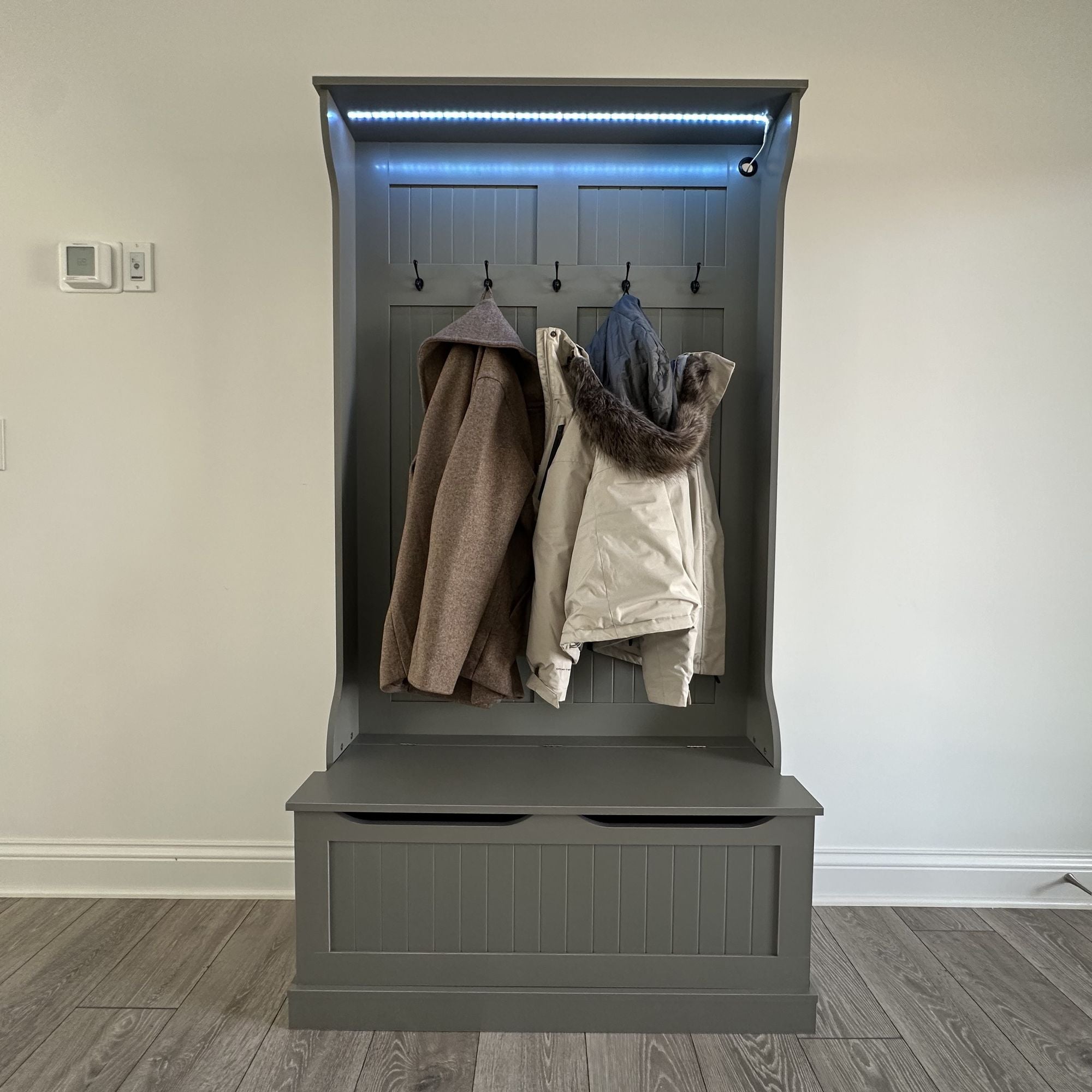 3-in-1 Hall Tree Bench with Coat Rack and Shoe Storage