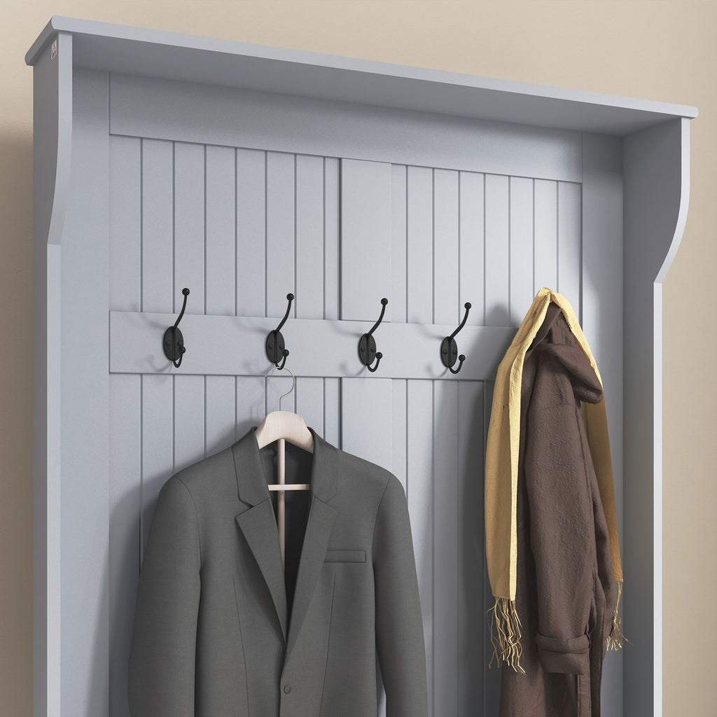 3-in-1 Hall Tree Bench with Coat Rack and Shoe Storage