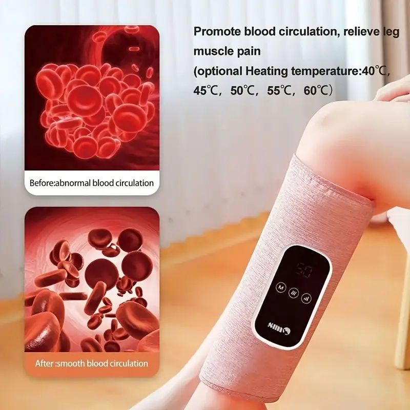 Cordless Leg & Massager – Air Compression, Heat & Vibration for Muscle Relief