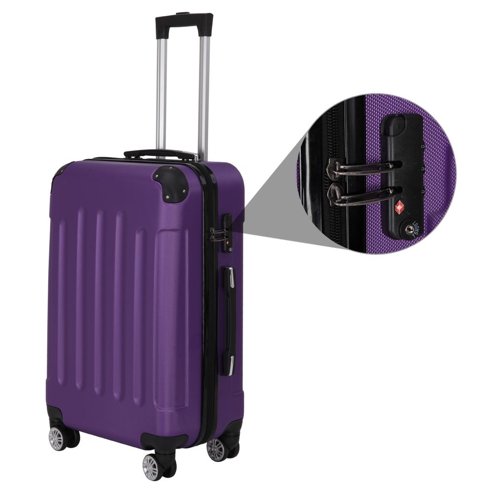 Coordinated Trolley Luggage Set with Swivel Wheels