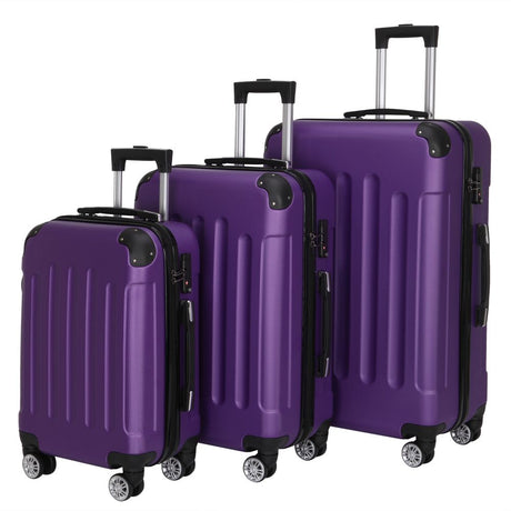 Coordinated Trolley Luggage Set with Swivel Wheels