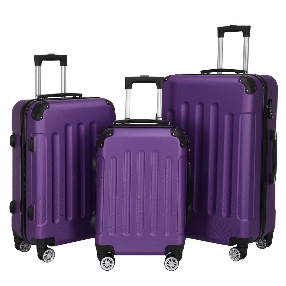 Coordinated Trolley Luggage Set with Swivel Wheels