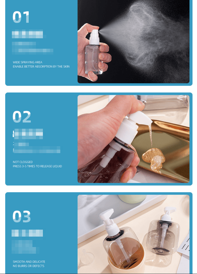 Three-Chamber Travel Cosmetic Dispenser