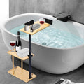 Freestanding Bamboo Bath Tray Organizer for Luxury Spa