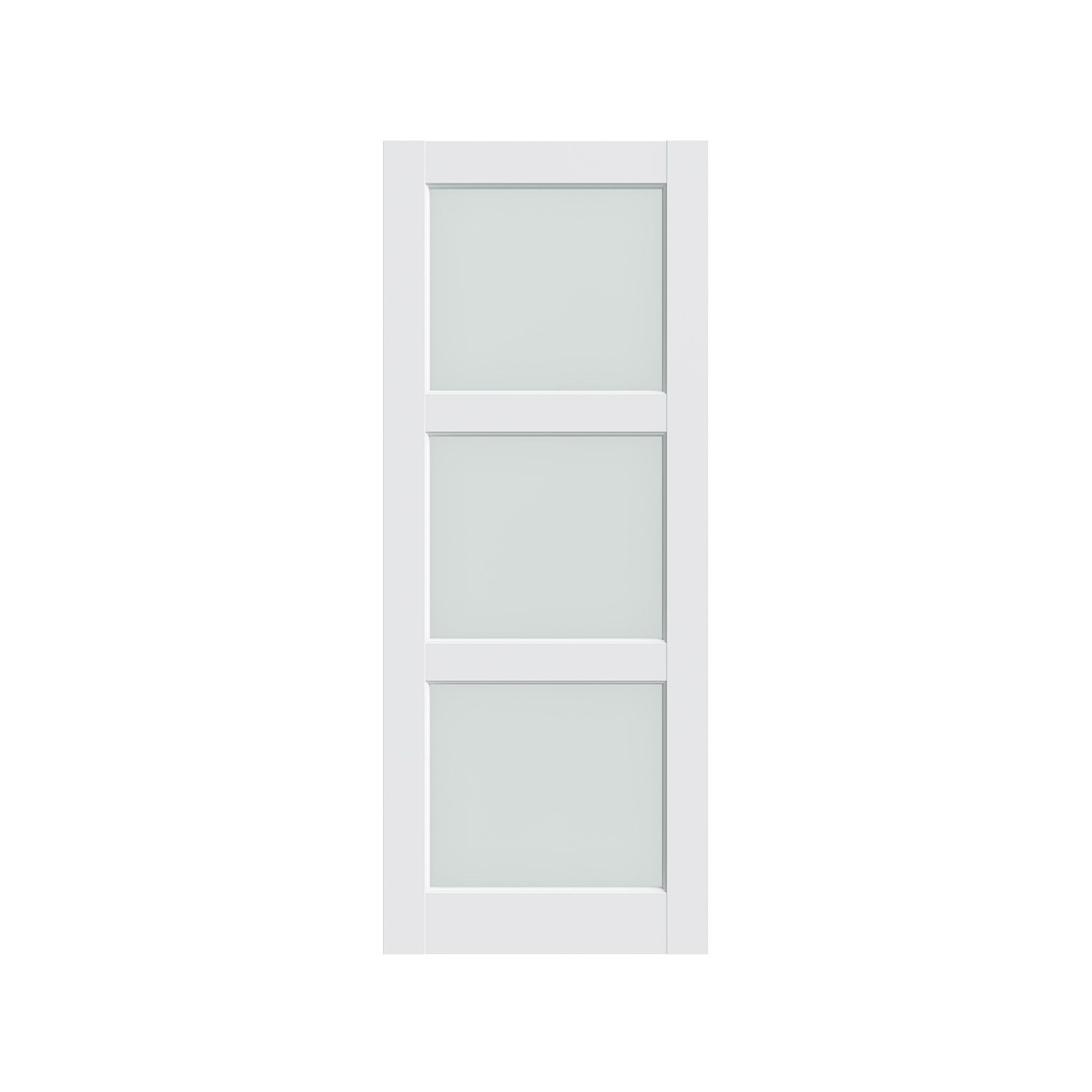 Frosted Glass French Interior Door Slab | Solid Core, Pre-Assembled, Paintable