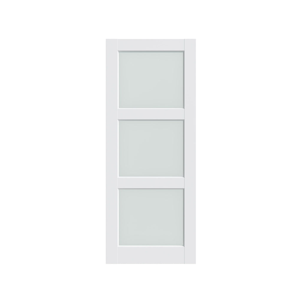 Frosted Glass French Interior Door Slab | Solid Core, Pre-Assembled, Paintable