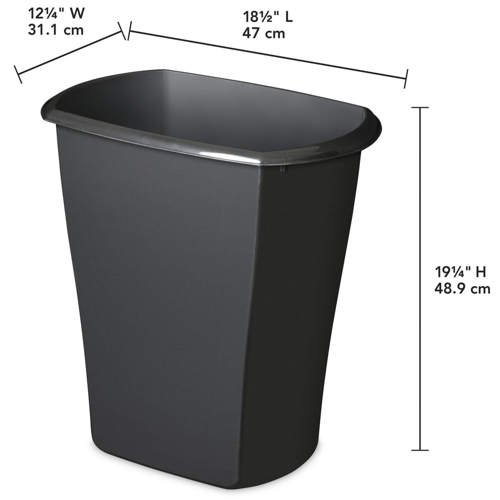 10 Gallon Rectangular Wastebasket (3 Pack) for Kitchen