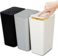 Slim Press-Top Trash Can Set for Small Spaces
