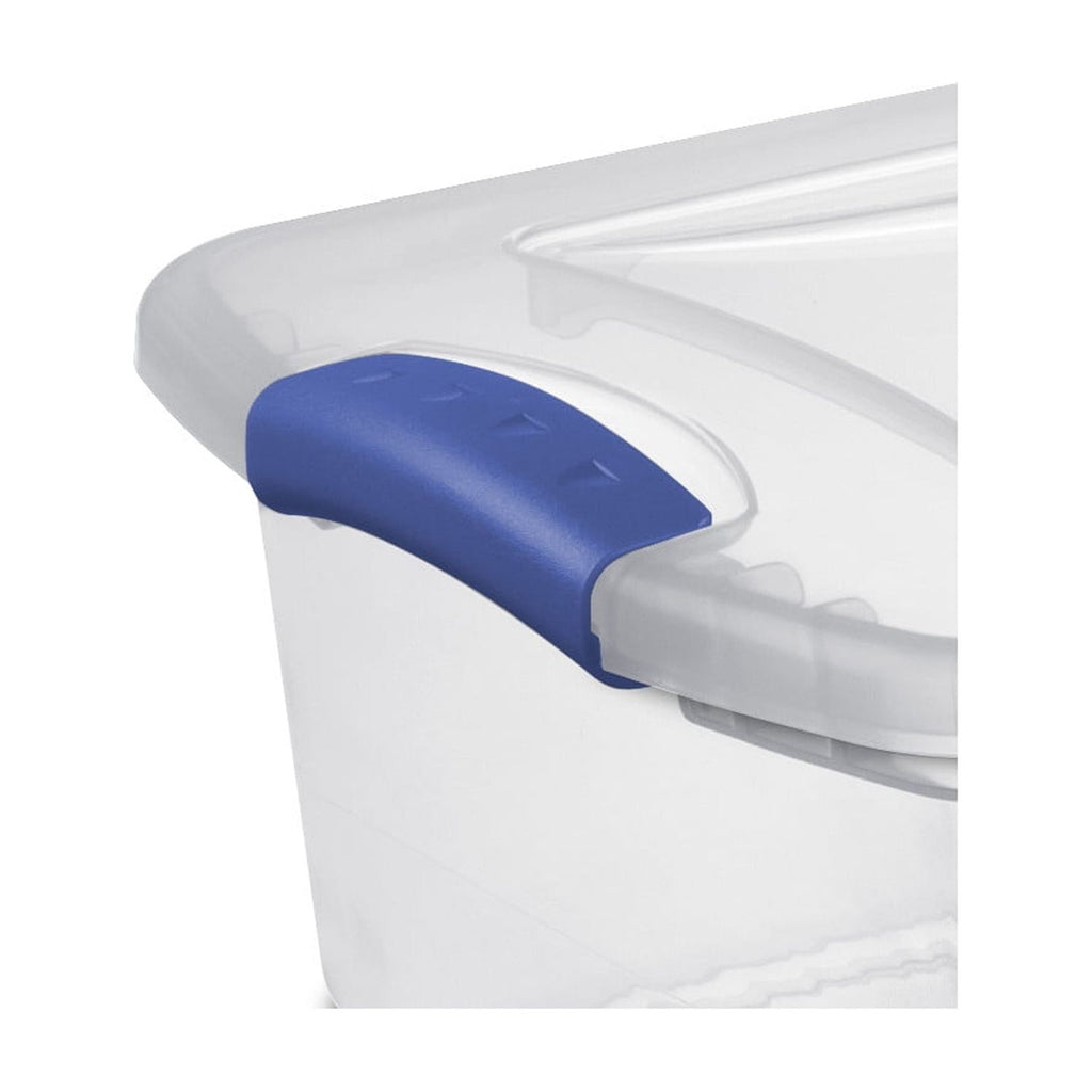 (3 pack) 15 Quart Small Latching Storage Bin, Clear Plastic Storage Container with Latch