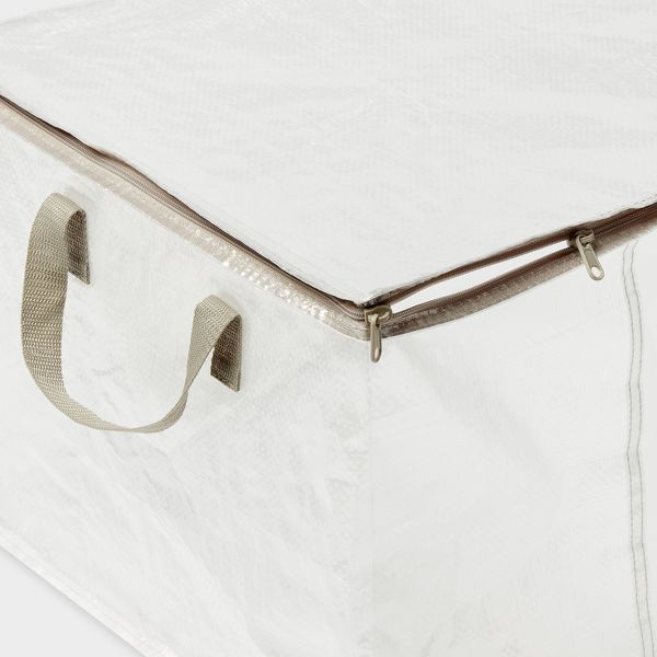 Three Clear Household Storage Bags with Handles