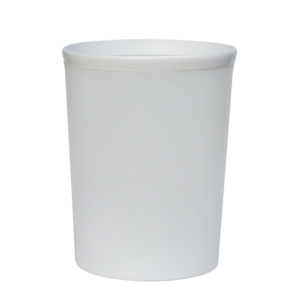 Frosted White Bathroom Wastebaskets 3-Pack – Modern Minimalist Style